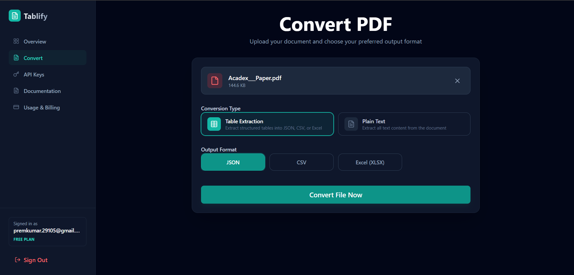 Tablify screenshot 2